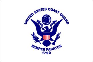 US Coast Guard Rayon Stick Flag