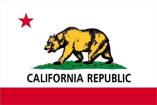California Rayon Stick Flag