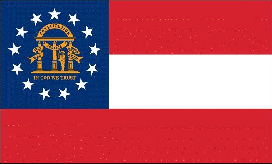 Georgia Rayon Stick Flag