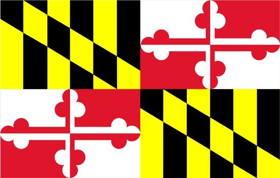 Maryland Rayon Stick Flag
