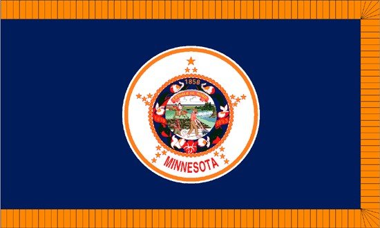 Minnesota Rayon Stick Flag