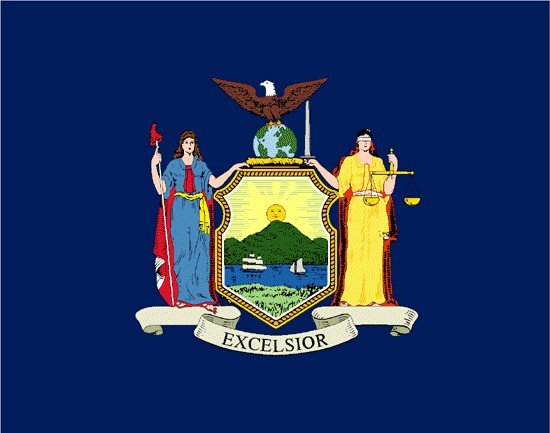 New York Rayon Stick Flag
