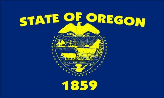 Oregon Rayon Stick Flag