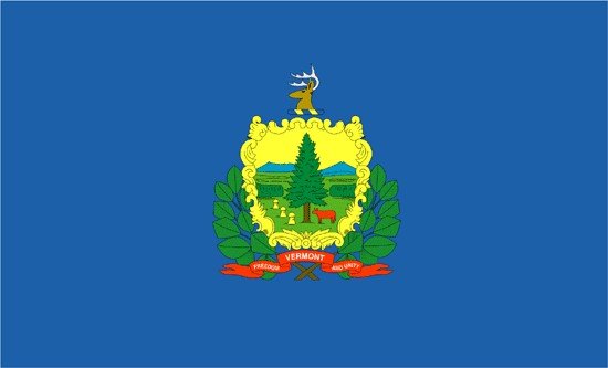 Vermont Rayon Stick Flag