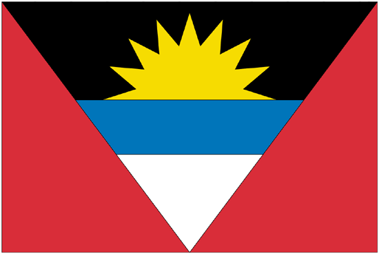 Antigua and Barbuda Rayon Stick Flag