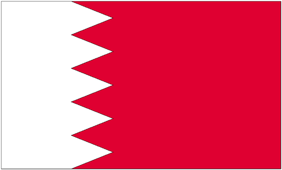 Bahrain Rayon Stick Flag