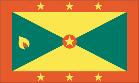Grenada Rayon Stick Flag