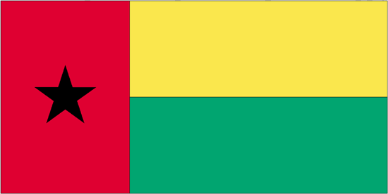 Guinea-Bissau Rayon Stick Flag