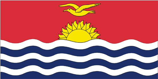 Kiribati Rayon Stick Flag