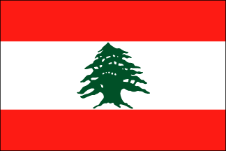 Lebanon Rayon Stick Flag