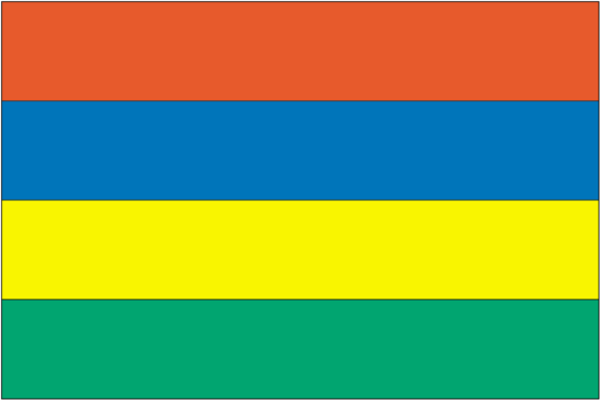Mauritius Govt. Nylon Flag