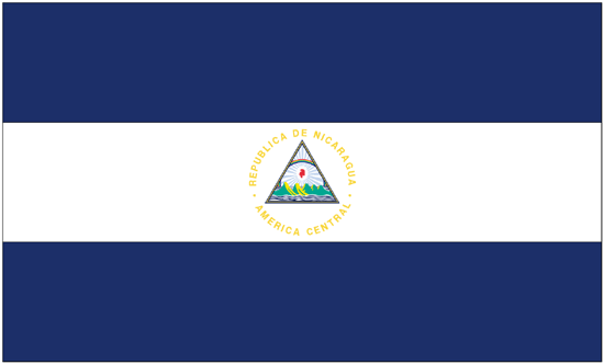 Nicaragua Govt. Nylon Flag