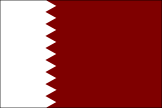 Qatar Rayon Stick Flag