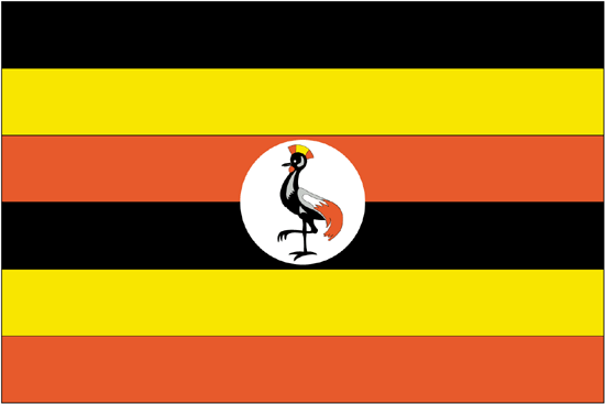 Uganda Nylon Flag