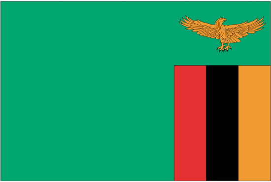 Zambia Govt. Nylon Flag