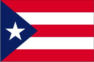 Puerto Rico Rayon Stick Flag