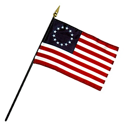 Betsy Ross Rayon Stick Flag
