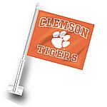 Clemson Tigers with Paw Orange Car Flag