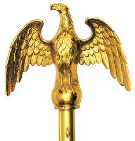 Gold Styrene Eagle Ornament – $28.00