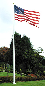25ft – Clear Anodized Finish Internal Halyard Commercial Flagpole – $2550.00