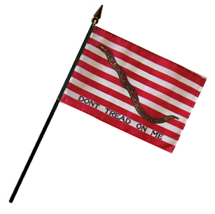 First Navy Jack Rayon Stick Flag