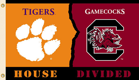 House Divided USC and Clemson Flag