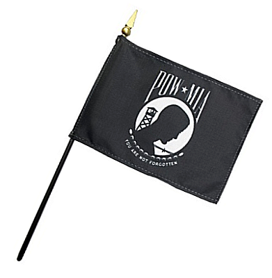 POW MIA Rayon Stick Flag