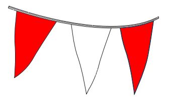 Red and White Pennant Streamer