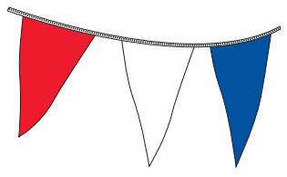 Red, White, and Blue Pennant Streamer
