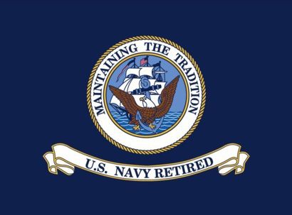 Retired US Navy Nylon Flag