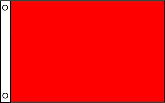 Solid Red Attention Flag