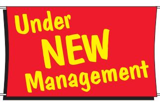 Under New Management Banner – $39.95