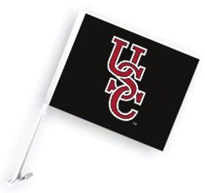 USC Interlocking Logo Black Car Flag