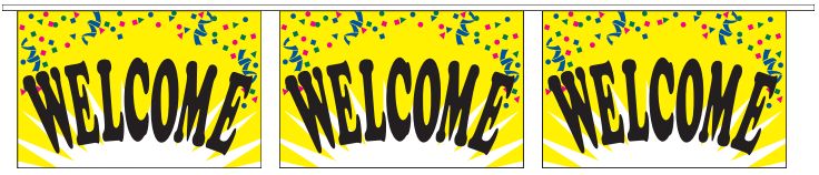 Welcome Panel Pennants Streamer – $12.95