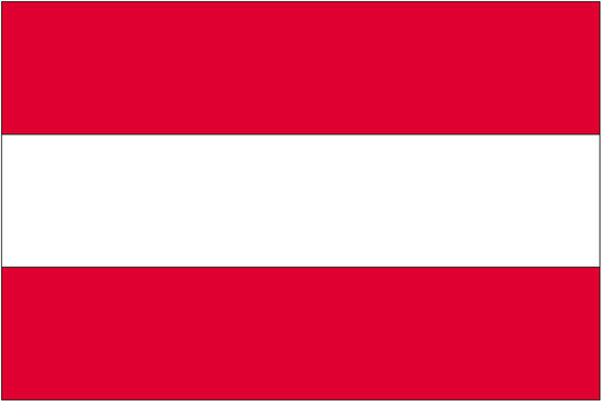 Austria Rayon Stick Flag