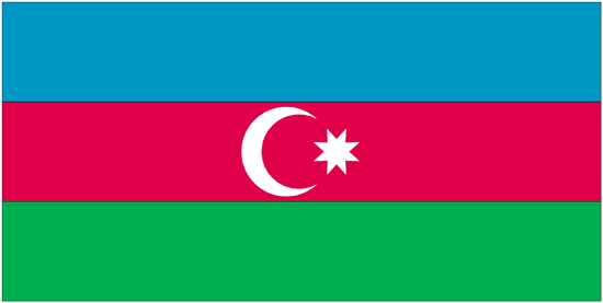 Azerbaijan Govt. Nylon Flag