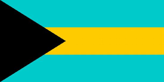 Bahamas Rayon Stick Flag